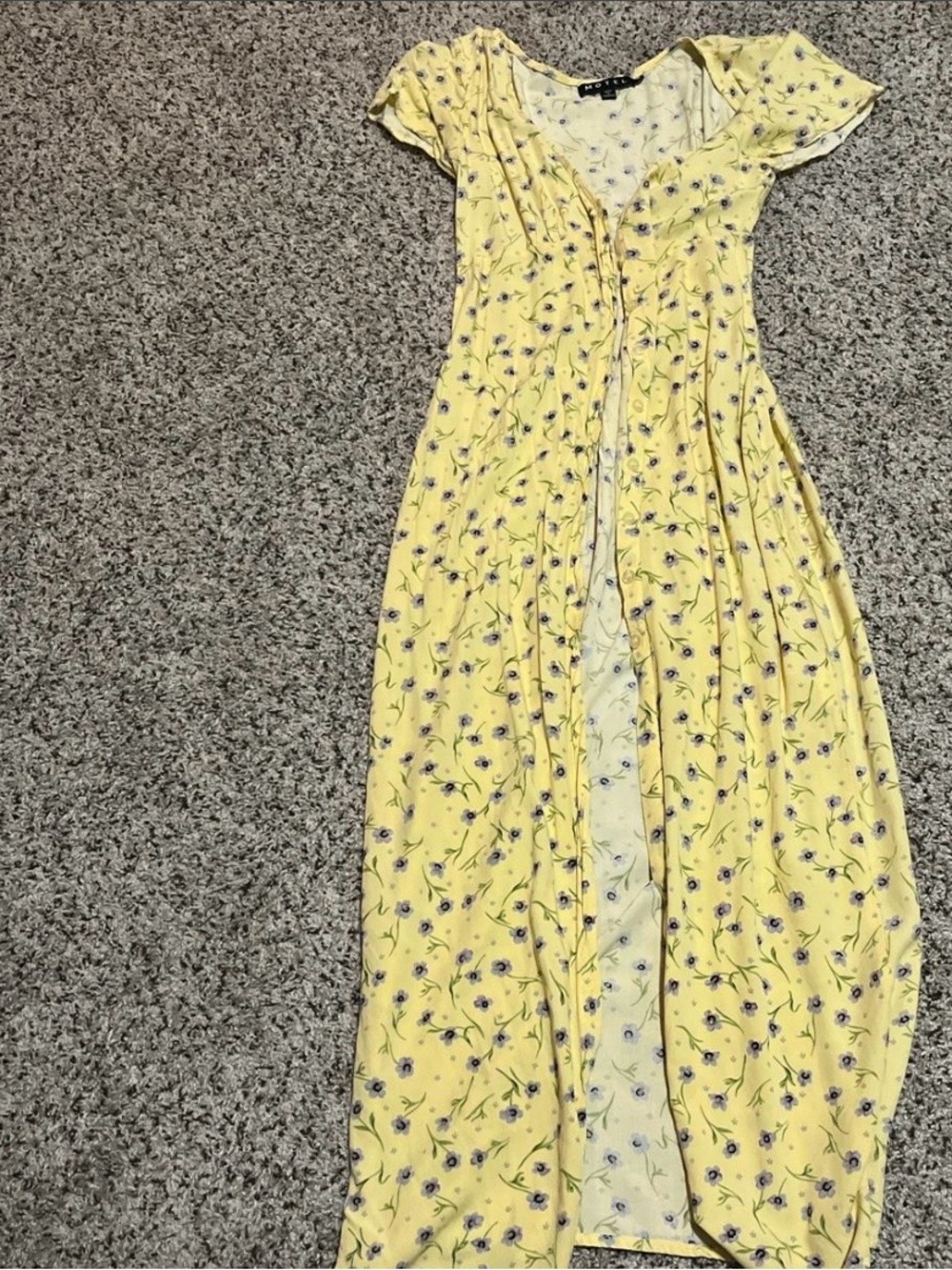 Motel Rocks Yellow Floral Maxi Dress